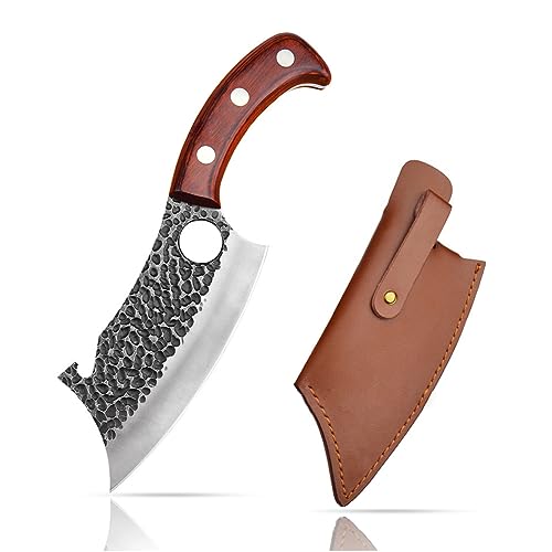 Astylway Hackmesser mit Holzgriff, Küchenmesser Scharf Hackbeil Kochmesser Profi Messer Handgeschmiedet Küchenbeil Profi Metzgermesser...
