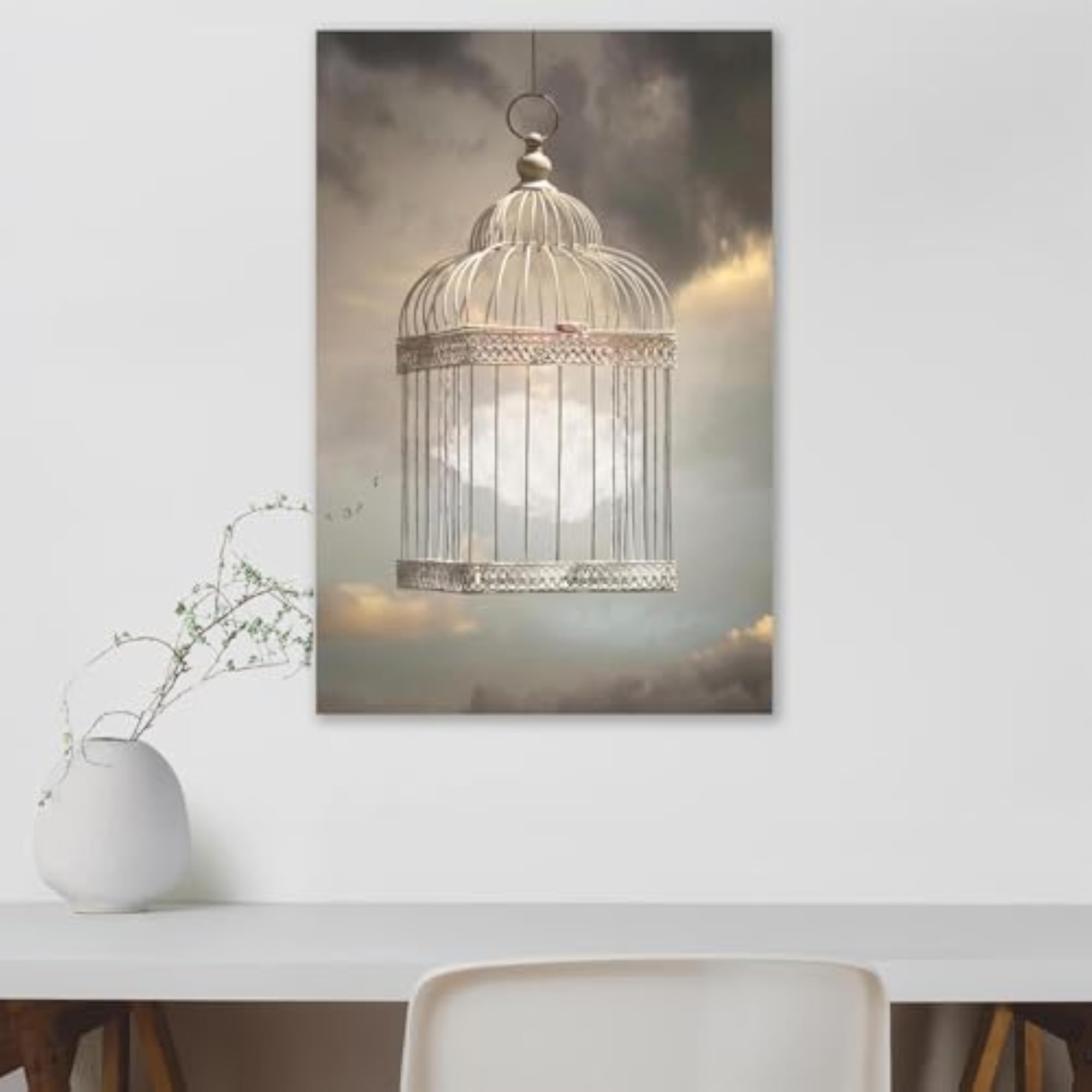 Cloud Inside A Cage D2 Peel & Stick Vinyl Wall Sticker
