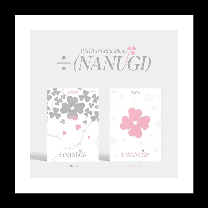 JUST B ÷ NANUGI 4 Contenido del mini álbum+tarjeta fotográfica+seguimiento sellado divide (juego estándar (gris+rosa))