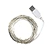 Produktbild Ballylelly LED Urlaub Licht-Schnur USB mit Fernbedienung Licht String Silver Line Lichterkette Weihnachtsdekoration Kleine Lichter
