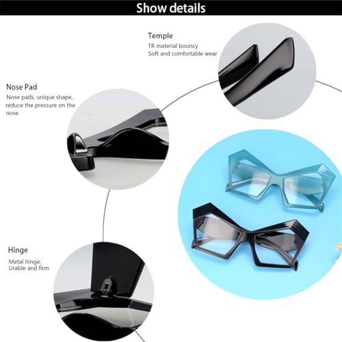 Lunettes de soleil œil de chat polygonales pour vos sorties et vacances - 3