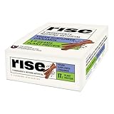 Rise Bar Non-GMO, Gluten Free, Vegan, Paleo, Plant Based Protein Bar made with Pea Protein (15g), No Added Sugar, Sunflower Cinnamon High Protein Bar with Fiber & Vitamins 2.1oz, (12 Count)