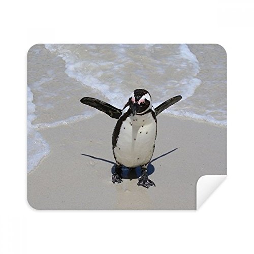 Chiffon de nettoyage pingouin antarctique en suède pour écran et lunettes 2pcs