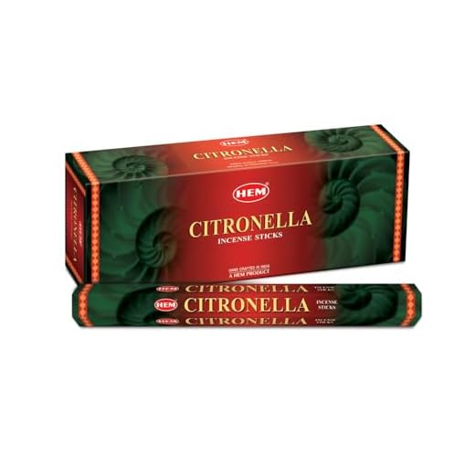 Hem Citronella Incense Sticks – Pack of 6 Boxes (120 Sticks Total, 9-Inch Long) | Fresh Lemon-Grass Aroma for Home, Meditation & Outdoor Use | Natural Hand-Rolled Incense from India
