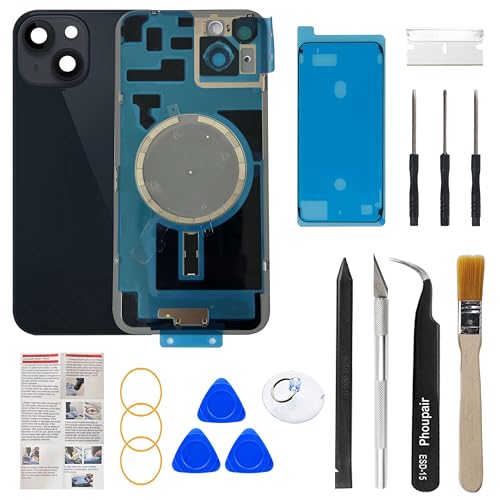 Verre arrière iPhone 14 Plus avec objectif caméra et kit de réparation complet