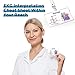EKG Buddy Badge 4 Card Set - Doubled Sided Nurse ECG Interpretation Guide Rhythm Cheat Sheet EKG Telemetry Strips for ACLS Medical Cardiac Reference and Nursing Student Gift Accessories