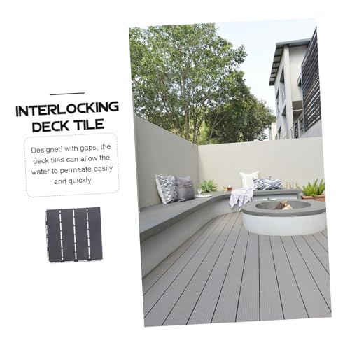 Veemoon Mozaïekvloer Balkondecor Vinylvloeren Kunststof Terrastegels Tuintegels Bij Het Zwembad Patio Buitentapijttegels Buiten Kunststof Vloer Houten Vloertegels Draagbaar - Image 6