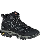 Merrell Women's Moab 2 Mid GTX Waterproof Walking Shoe, Black, 6
