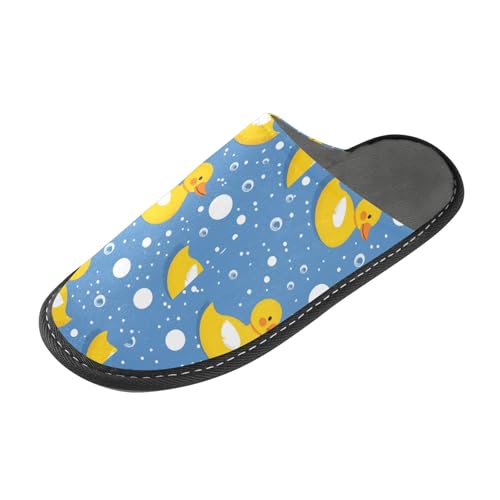 senya Rubber Duckies with Bubbles Fuzzy Slippers Soft Home Bedroom Slippers for Women Men House Shoes