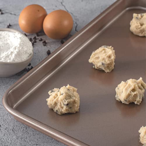 Happiels Non-Toxic Nonstick 15-Inch Baking Sheets Nonstick 2-Pack Premium Quality Extra Thick | Cookie Sheets Nonstick Set 15 Inches Carbon Steel | Premium Jelly Roll Pan 15X10 | Sheet Pan 15In #TOP7