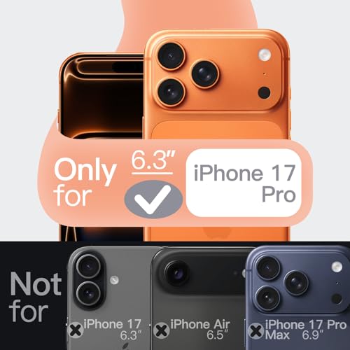 Image of JETech Liquid Silicone Case for iPhone 17 Pro 6.3-Inch, Silky Soft Touch Full-Body Protection, Anti-Scratch Shockproof Phone Cover with Microfiber Lining (Orange)