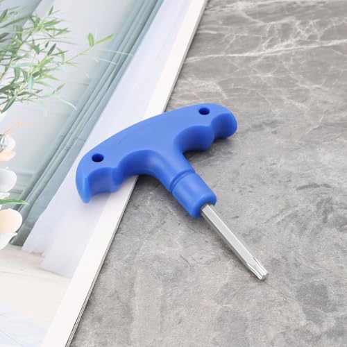 YINETTECH Golfschlägerschlüssel Edelstahl-Kunststoff-Werkzeugschaft-Adapterhülse T25 Pflaumenblüte mit Löchern Passend für die Meisten Schaftzubehörhülsen Blau