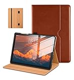 DTTO for Samsung Galaxy Tab A11+/A11 Plus/A9+ Plus 11 inch Case (2023/2026), Premium Leather Folio Stand Cover with Hand Strap for, Multi-Angle Viewing and Auto Wake/Sleep, Brown