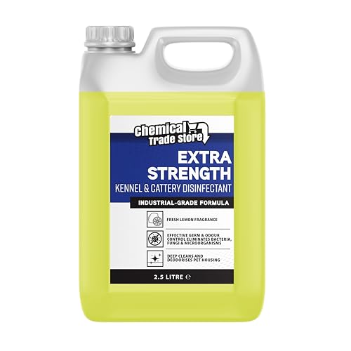 Chemical Trade Store - Kennel & Cattery Disinfectant Pet Friendly Cleaner & Deodoriser Lemon Scent - For Dog Kennels Cat Cages Hutches & Aviaries - Concentrated Formula Dilutes Up To 1:5-2.5L