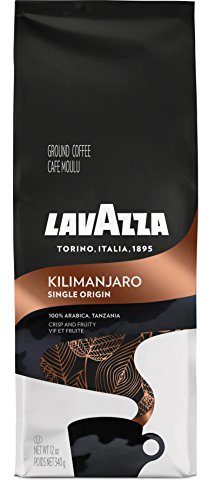 Lavazza Single Origin Kilimanjaro Ground Coffee Blend, Medium Roast, 12 Oz Bag