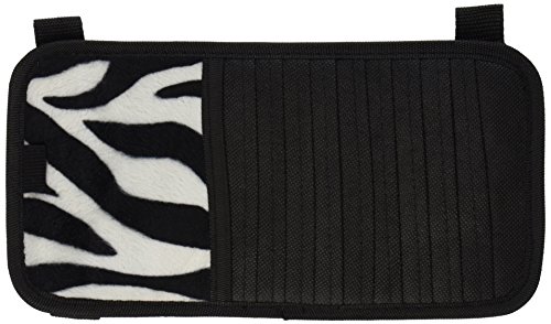LA Auto Gear White Zebra Animal Print 10 CD/DVD Car Visor Organizer