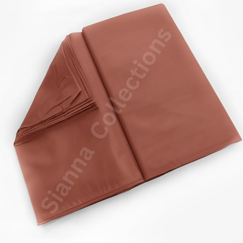 Image of Premium Plain Cotton Costume Lining Dress Fabric 34 inch Wide, Best Material - Dark Peach Color - 3 Meter Pack