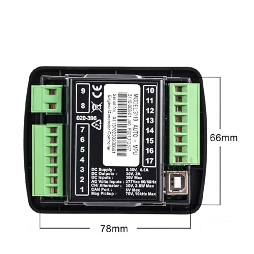 Modulo DSE3110 MPU controlador compacto con pantalla LCD de parada automatica 2