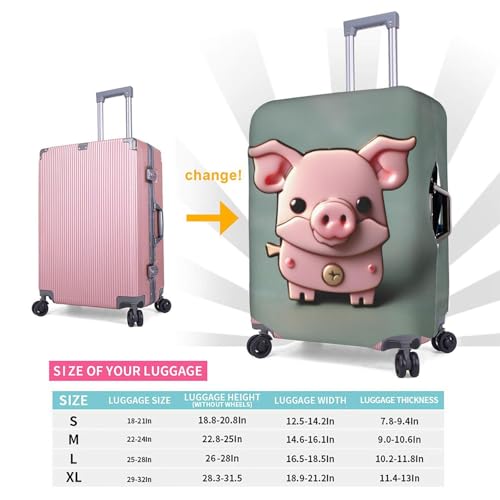 Housse de valise Pink Pig pour protéger vos bagages des rayures