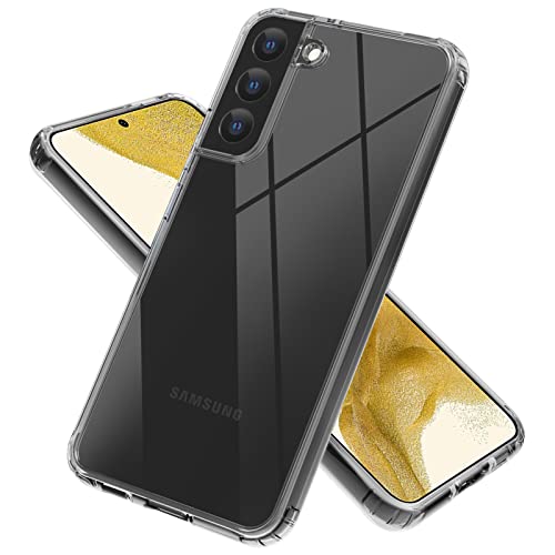 leChivée Funda transparente para Samsung Galaxy S22 Plus, funda delgada para Samsung Galaxy S22 Plus con carcasa protectora de policarbonato duro y parte trasera de TPU suave para Samsung Galaxy S22 + Plus 5G