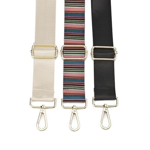 Image of Purse Strap Gold Hardware Replacement Crossbody Bag Strap, Wide Adjustable Shoulder Strap