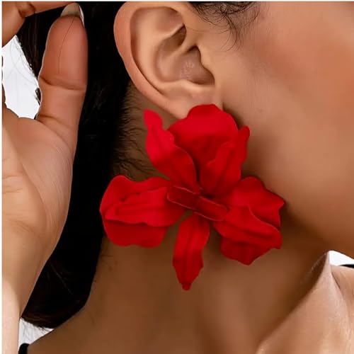 Large Flower Earrings for Women Big Floral Statement Earrings Jewelry Trendy Elegant 3D Floral Gifts Accessories for Women3