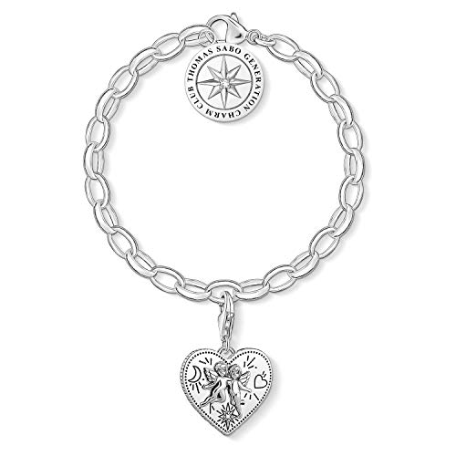 Thomas Sabo Femmes-Charm-Bracelet cœur Charm Club Argent Sterling 925 SET0554-643-14-L17v Cover