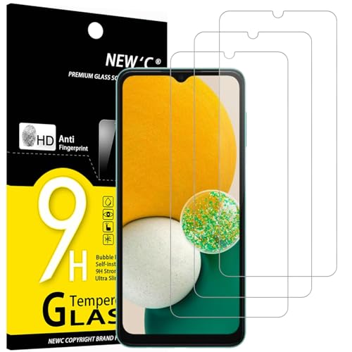 NEWC 3 Pack Designed for Samsung Galaxy A13 4G / Galaxy A13 5G Screen Protector Tempered Glass Case Friendly Scratch Resistant Bubble-Free Ultra Resistant