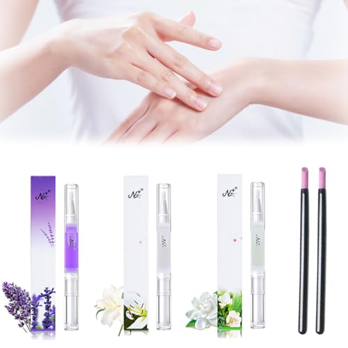 XURJUMI 3 Unidades De Lápiz De Cuidado De Uñas+2 Lima De Uñas,Mezcla De Sabores Fortalecedor De Uñas Para La Reparación De Uñas Secas Y Agrietadas Y El Cuidado De Las Uñas Cortar, Pulidor