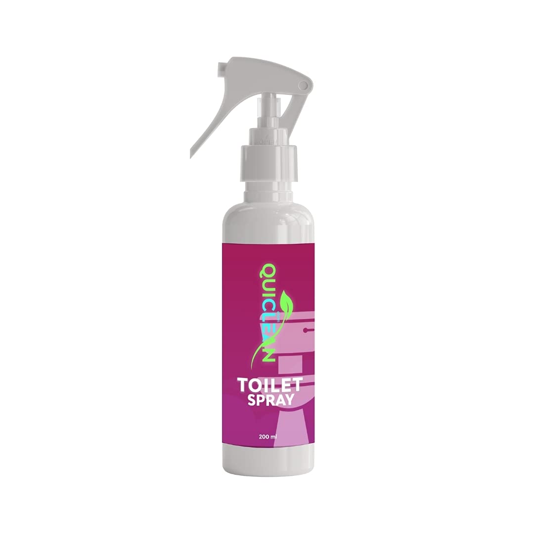 ELEM QUICLEAN Toilet Seat Sanitizer Spray | Bathroom Freshener with Natural Rose Fragrance | Eco-Friendly | Toilet Spray and Toilet Seat Sanitizer | Travel Friendly | 200 ml