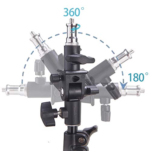 image for WELLMAKING 2PCS U Shape Tilt Adapter Swivel Mount Umbrella Holder Ligh