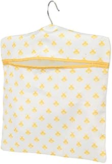 Kleeneze KL081575EU7 Busy Bee Peg Bag, Hang on The Line Design, Holds Up to 50 Pegs, Convenient Hanging Hook, Laundry Clips Storage Sack, Indoor/Outdoor, Yellow/White, 33 x 30 cm