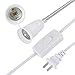 Yi Lighting - US Plug Flexible Aluminum Wire Neck Clip Lamp Holder with ON/OFF Switch, Adjustable Light Stand Clamp Lamp Fixture for Reptiles Desk Lamp Grow Aquarium Light