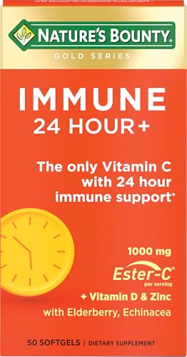 Nature's Bounty Immune 24 Hour +, The only Vitamin C with 24 Hour Immune Support from Ester-C, 1000...