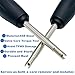 VOTNMIC 2 Pieces Valve Core Torque Tool, Avoid TPMS Damage, Valve Core Removal and Installation Tool, Helps Guard Against Over or Under torquing,Black, Silver