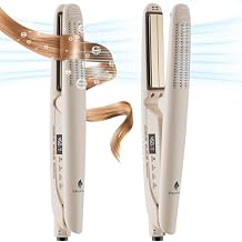 MiroPure Flat Iron Hair Straightener, Hair Straightener and Curler 2-in-1, 360 Airflow Styler with Cool Air for Curls, Titanium Ceramic Ionic, Hair Care Aroma,Auto Off, Dual Voltage for Travel