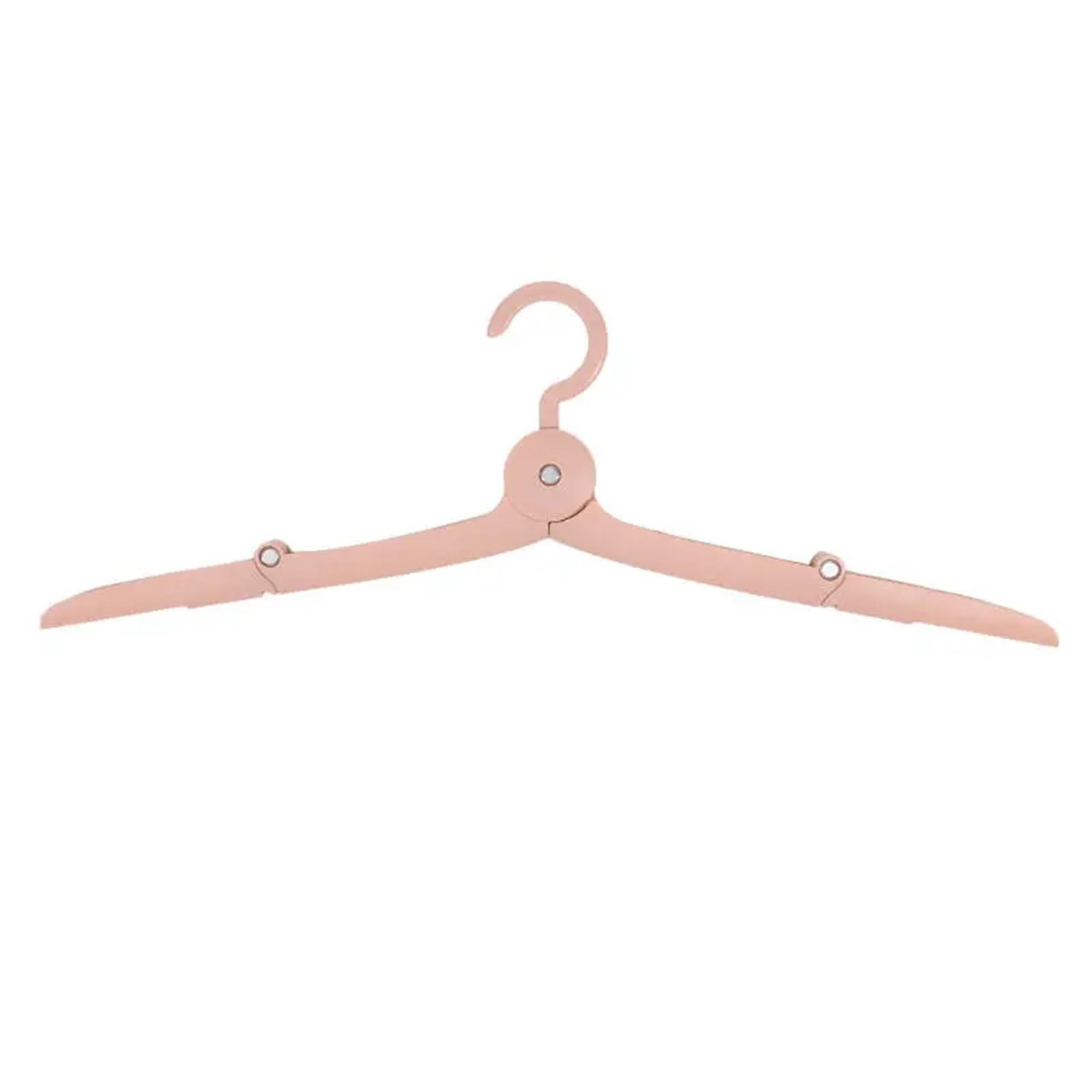 Travel Hangers Folding Hanger ​for Clothes Drying Multifunctional Rack Travel Portable Home Supplies(Pink)