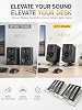 wigmoa U-Z2 Desktop Speaker Stands Pair for Small Speakers, Tilted Steel Tabletop Stands with Foam Padding, Fits Compact Studio Monitors, Computer Speakers (A/Black) #2