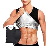 Chaleco Camiseta Faja Reductora Adelgazante Hombre Chaleco Neopreno Sauna Compresion Camiseta Entrenamiento Adelgazante Sudoración Camiseta Reductora Chaleco Hombre para Perder Peso Deporte (L/XL)