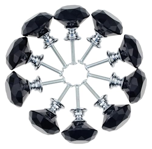 BSZCXBVMP Pomos de cristal para cajones, Perillas de gabinete cajones diamantes cristal, 10 piezas