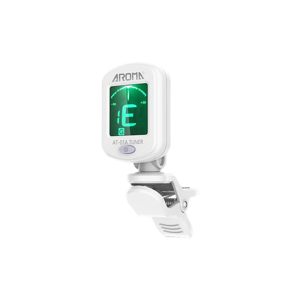RJJ AT-01A Tuner Folk Guitare Guitare ukulélé Violon Tuner électronique spécial (Color : White)