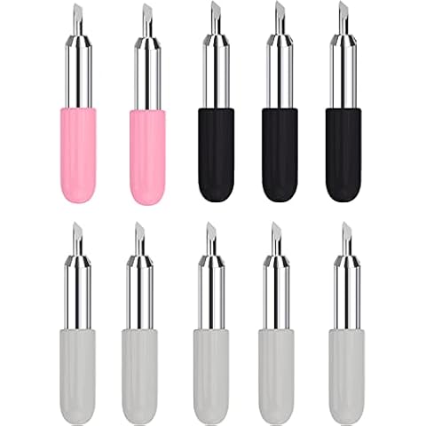 YADODO 10Pcs Replacement Blade for Cricut Joy Cutting Blades Include 5Pcs 45° Standard Fine Point Blade + 3Pcs 60° Deep Cut Blade + 2Pcs 30° Shallow Cut Blades Vinyl Plotter Blades for Cricut Joy Only Cover