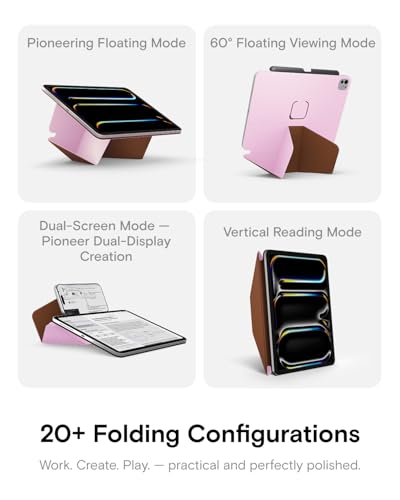 Image of MOFT Dynamic Folio Case for iPad Air 13-inch (M4 2026 / M3 2025 / M2 2024),Slim Magnetic Stand Case with 20+ Viewing Angles, Auto Wake /Sleep,Ultra Thin, Light Pink
