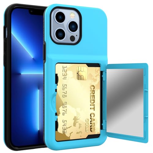 Coque iPhone 13 Pro avec porte-carte intégré et fente d'identité coulissante protection hybride