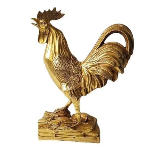 Ornement animal en laiton FLXHHX coq décoratif pour une ambiance bar et hôtel