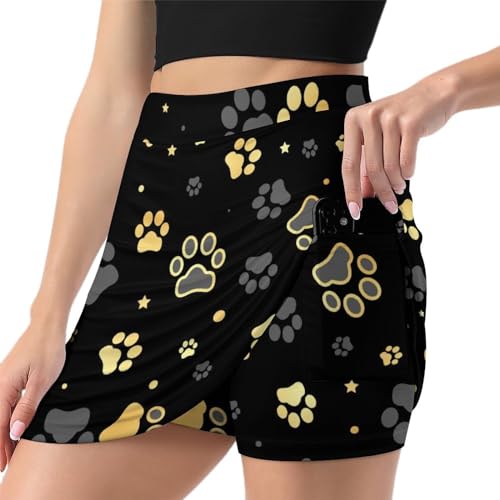 Jupe short de golf sport respirante avec poche intégrée pour femme