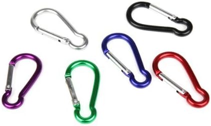 Liroyal 10 Red S Carabiner Camp Spring Snap Clip Hook Keychain Keyring Climbing Hiking