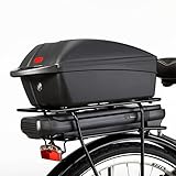 FISCHER Gepäckträger-Box, passend für alle gängigen Gepäckträger, geeignet für E-Bikes, abschließbar, schwarz