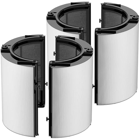 360° Combi 2-in-1 Replacement Filter for Dy-son PH01, PH02, PH03, PH3A, PH04, HP04, HP4A, TP4A, TP04, DP4A, DP04, HP06, TP06, HP07, TP7A, TP07, HP09, TP09, TP10, HP10, Part No. 970341-01, 2 PACK Black Cover
