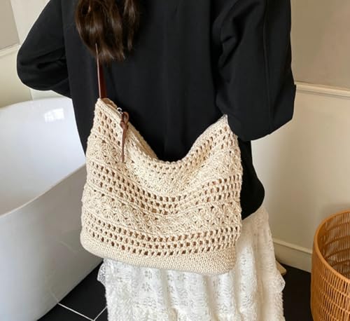 Bolso Hobo de Crochet para Mujer Estilo Verano 2026 miniatura 6